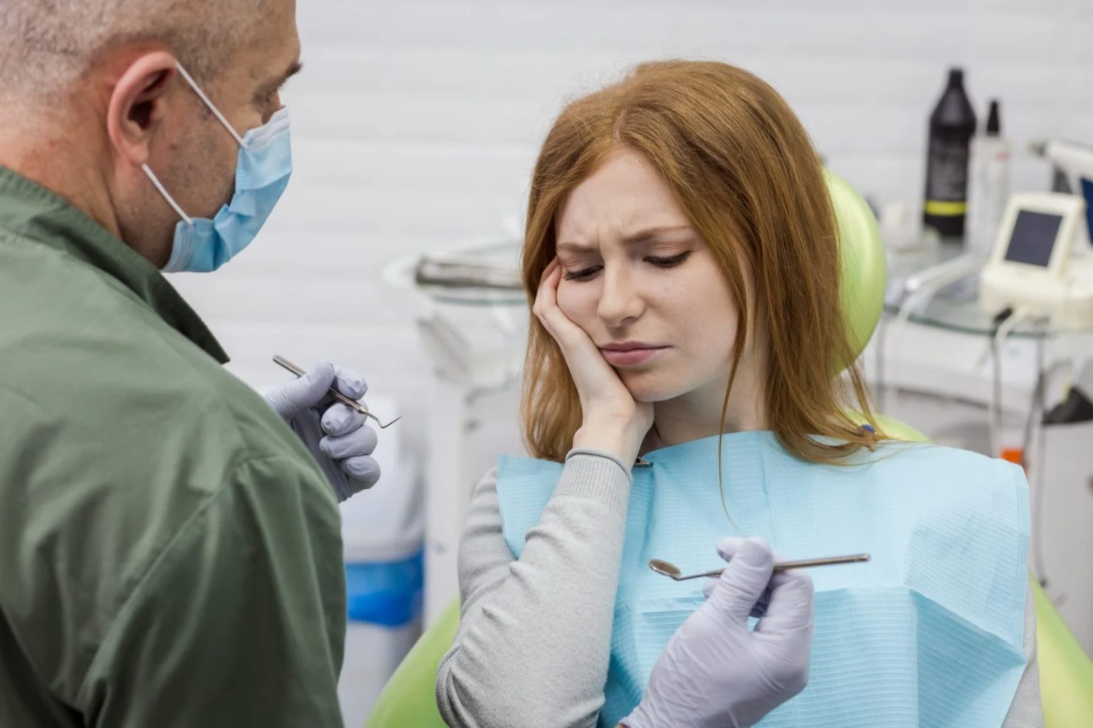 woman suffering from toothache dental problem